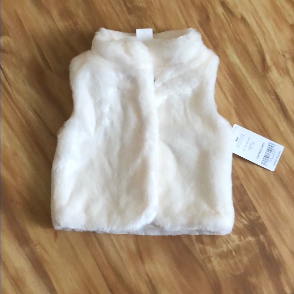 3month fake fur vest